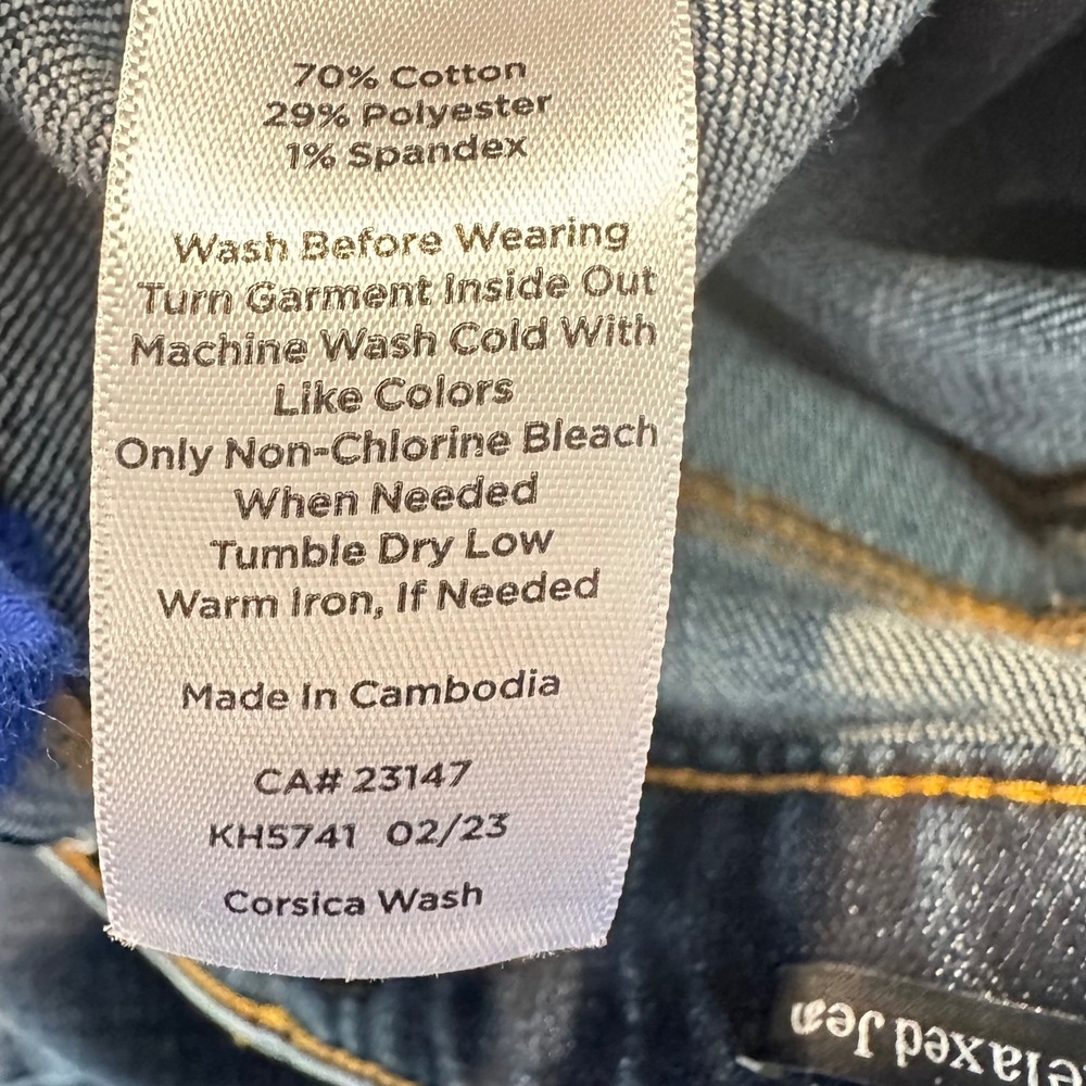 Talbots Everyday Relaxed Jean Women 14P Blue Corsica Wash Stretch Denim Petite - Picture 4 of 7